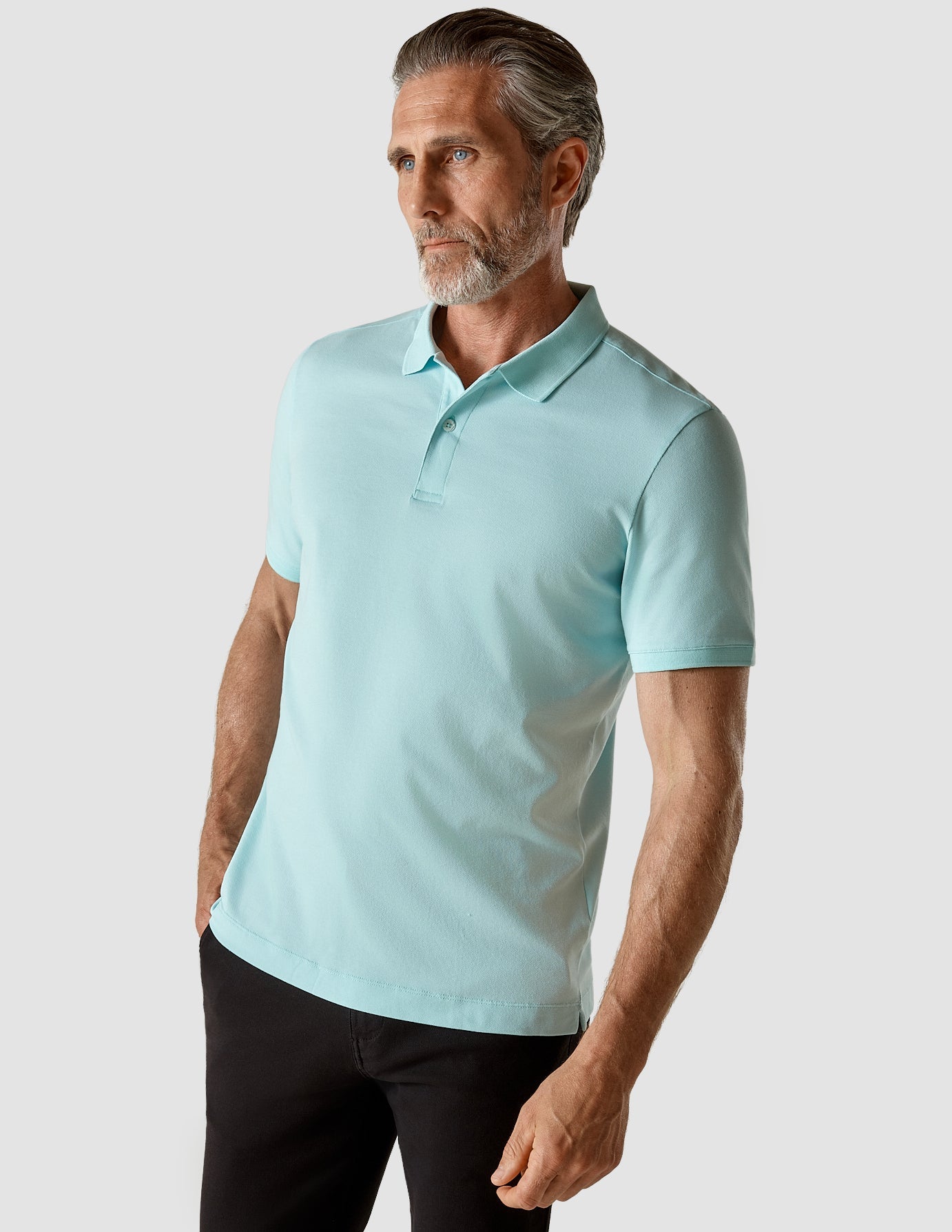 Piquet Polo Shirt Aqua